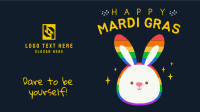Rainbow Bunny Facebook Event Cover Design