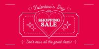 Minimalist Valentine's Day Sale Twitter post Image Preview