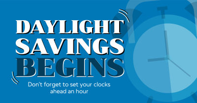 Playful Daylight Savings Facebook ad Image Preview