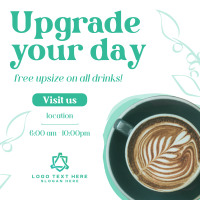 Free Upgrade Upsize Coffee Instagram post Image Preview