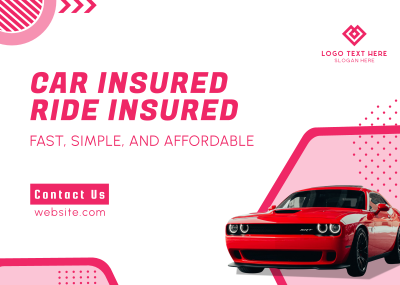 Insured Ride Postcard Image Preview