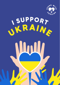 I Support Ukraine Poster Design