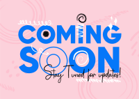 Quirky Scribbles Coming Soon Postcard Image Preview