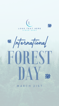Minimalist Forest Day Facebook Story Design