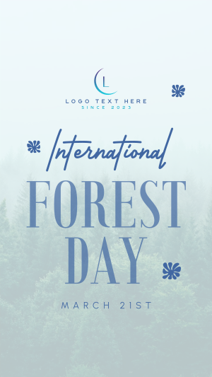 Minimalist Forest Day Facebook story Image Preview