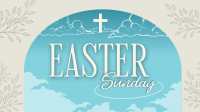 Floral Easter Sunday Facebook Event Cover Design