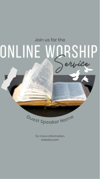 Online Worship Facebook Story Design