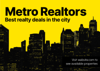 Metro Realtors Postcard Image Preview