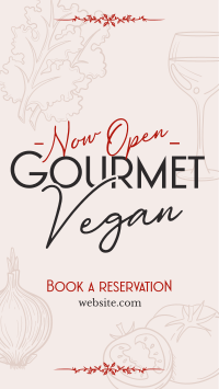 Gourmet Vegan Reservation Instagram Reel Design