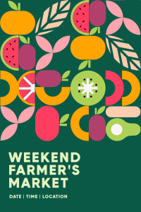 Weekend Farmer’s Market Pinterest Pin Image Preview