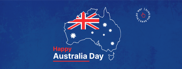 Australian Map Stroke Facebook Cover Design Image Preview