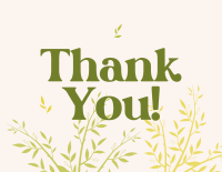 Nature Green Thank You Card Design