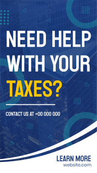 Tax Assistance Facebook Story Design