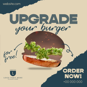 Upgrade your Burger! Instagram post Image Preview