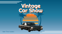 Vintage Car Show Facebook Event Cover Design