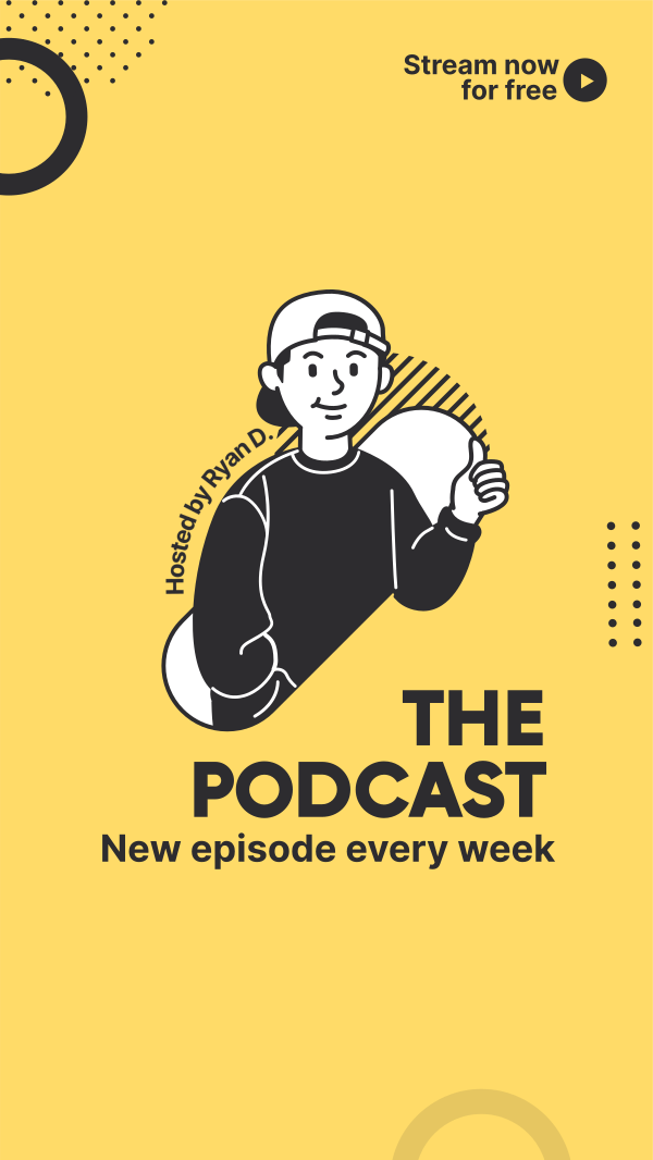 Guy Podcast Instagram Story Design Image Preview