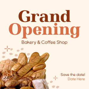 Bakery Opening Notice Instagram post Image Preview