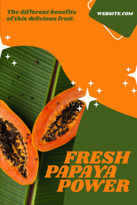Fresh Papaya Power Pinterest Pin Image Preview