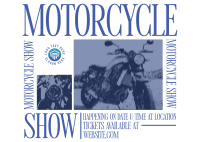 Retro Motorcycle Show Postcard Preview