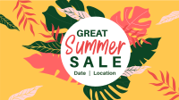 Great Summer Sale Facebook Event Cover Design