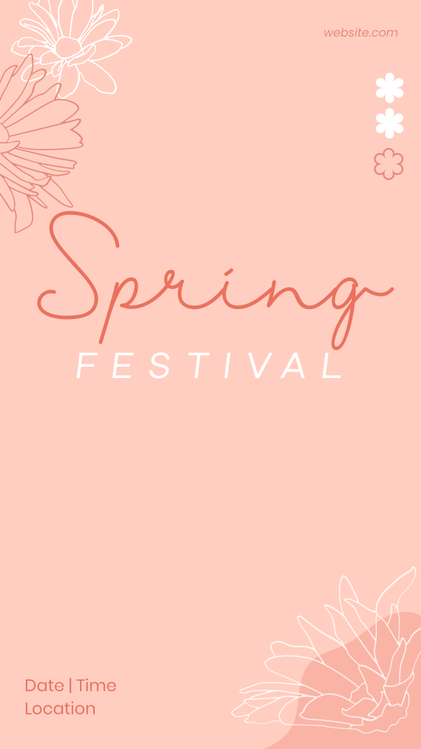 Spring Festival Facebook Story Design Image Preview