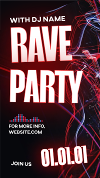 Rave Party Vibes Instagram reel Image Preview