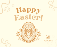 Floral Egg with Easter Bunny Facebook post Image Preview
