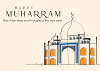 Minimalist Muharram Postcard Image Preview