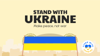 Stand With Ukraine Banner Zoom Background Design