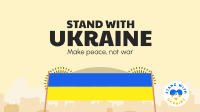 Stand With Ukraine Banner Zoom Background Image Preview