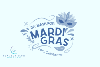 Mardi Gras Mask Pinterest Cover Design