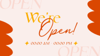 We're Open Now Facebook Event Cover Design