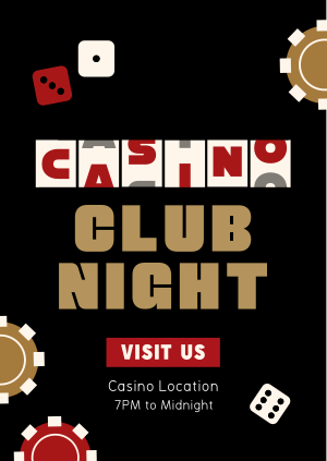 Casino Club Night Poster Image Preview