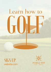 Minimalist Golf Coach Poster Image Preview