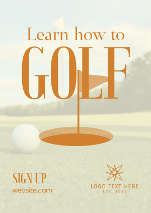 Minimalist Golf Coach Poster Image Preview