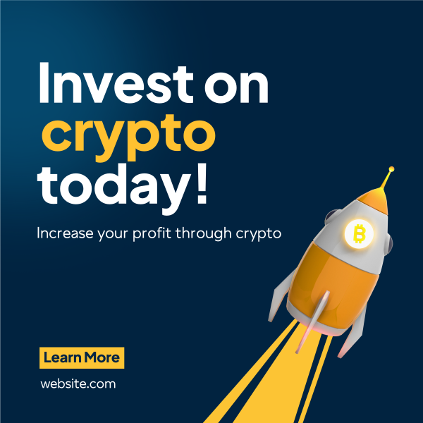 Crypto to the Moon Instagram Post Design Image Preview