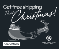 Contemporary Christmas Free Shipping Facebook Post Preview