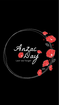 Anzac Day Wreath Facebook Story Design