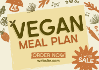 Organic Vegan Food Sale Postcard Design