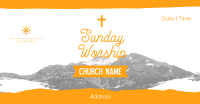 Church Sunday Worship Facebook Ad Design