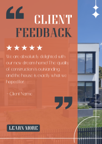 Customer Feedback on Construction Flyer Image Preview