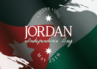 Jordan Independence Flag  Postcard Image Preview