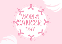 Cancer Awareness Wreath Postcard Image Preview