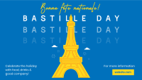 Monoline Eiffel Tower Facebook Event Cover Design
