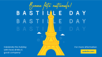 Monoline Eiffel Tower Facebook Event Cover Image Preview