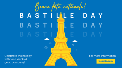 Monoline Eiffel Tower Facebook event cover Image Preview