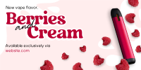 Berries and Cream Twitter Post Design