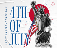 Photo Collage Modern 4th of July Facebook Post Design