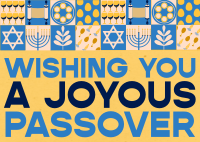 Abstract Geometric Passover Postcard Design