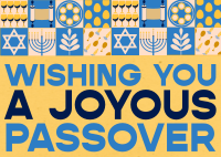 Abstract Geometric Passover Postcard Image Preview